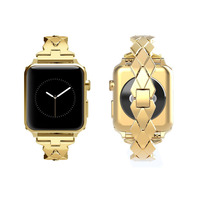 2023 mode dame et messieurs montre bracelet en métal en forme de diamant personnalisé Bracelet bande Top vente montres bandes