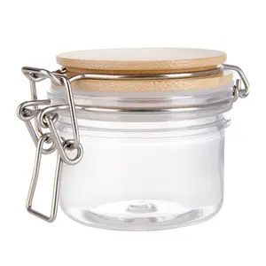Hot Selling Reusable Shatter Proof 120ml Clip Top Sealed Clear Plastic Storage Jars Pots For Haribo Gmmmy Bears Sesame Dry Food