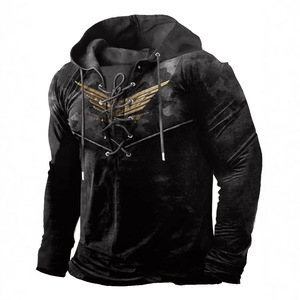 BOTTCOOLA allacciatura Design <span class=keywords><strong>Street</strong></span> Fashion Mix di elementi scuri stile per il tempo libero Casual Streetwear <span class=keywords><strong>felpa</strong></span> da uomo <span class=keywords><strong>felpa</strong></span> con cappuccio - Product Image 3