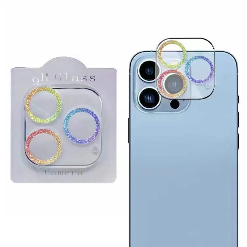 Glitter Camera Protector Film For iPhone 13 12 Mini 13 Pro Max Clear Lens Protective Glass for iphone 11 12pro 13pro Back Cover