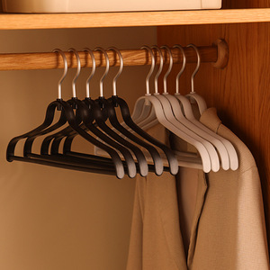 Aluminum <b>Hook</b> Clothes Hanger Non Slip Anti Shoulder Wardrobe Use Rectangle Shape Coat Hanger Metal Hangers - Product Image 2