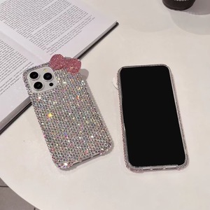 Cover Personalizzata Carina Kawaii con Brillantini per iPhone 15 16 Pro, Orsetto Rosa con Diamanti, Custodia Antiurto in Silicone per Telefono - Product Image 6