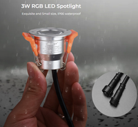 Projecteur LED RGB SL3-12 3W, étanche IP66, 12V, aluminium, angle de faisceau de 36 degrés, design moderne, CRI 80, montage encastré intérieur/extérieur