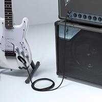 Kabel Instrumen Gitar Mono Jack 6.35mm TS Lurus Male to Male 1/4 Inch ke 1/4 Inch dengan Konektor Alloy dan Jalinan Nilon