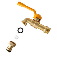 Rastaps XX- 22304 Nouveau Design Extérieur Robinet Unique Sortie Aluminium Poignée Laiton Jardin Robinet Cock Robinet D'eau Bibcock