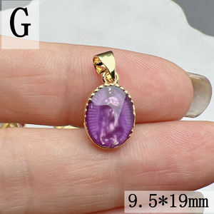 Medalla Escapulario Esmaltada Chapada en Oro de 18k Multicolor Colgante Virgen <span class=keywords><strong>del</strong></span> <span class=keywords><strong>Valle</strong></span>, Dije Católico de la Virgen María PENDIENTES - Product Image 6