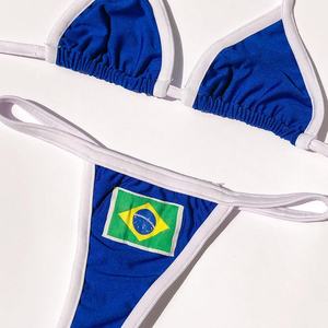 ชุดว่ายน้ำทูพีซแบบผูกข้างสำหรับผู้หญิง ปรับแต่งได้ พร้อมฟองน้ำเสริมทรง วีสตริง แห้งเร็ว ผลิตจากผ้าสแปนเด็กซ์/โพลีเอสเตอร์ รับผลิตแบรนด์ส่วนตัว - Product Image 2