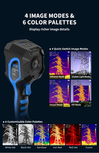 YXI160 휴대용 장거리 적외선 누수 감지기 WIFI가있는 열화상 카메라 - Product Image 3