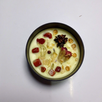 Bougie en cire de soja artisanale écologique de luxe SKYLIA, 8 onces, en boîte, avec cristaux naturels et fleurs séchées, longue durée, Pâques, fête des pères