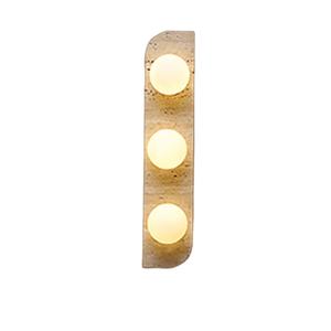 Lámpara de pared LED con diseño de piedra travertino de <span class=keywords><strong>3</strong></span> cabezales, candelabro Wabi Sabi para baño, dormitorio, decoración del hogar, pasillo de Hotel, casa de familia - Product Image 1