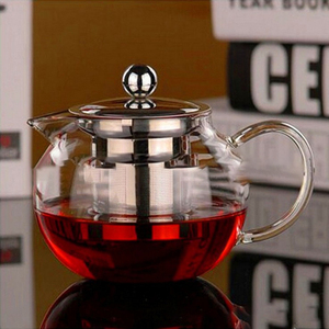 Teiera in vetro borosilicato alto con teiera a base di tè e foglie di caffè a base di erbe - Product Image 2