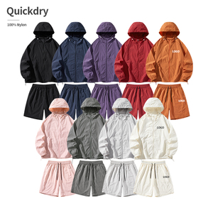 UV-Schutz Radtrikot-Sets Hersteller Maßgeschneiderte Bergsteiger Strand-Lauf-Schwitzanzüge Shorts Windbreaker-<span class=keywords><strong>Set</strong></span> - Product Image 1