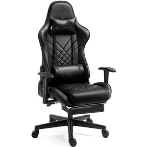 Hot sell Factory Wholesale good supplier sedia da gioco black Home Office chair Ergonomic Computer Gaming Chair with footrest