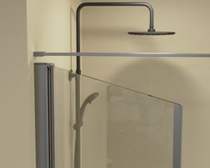 90X90X190cm <span class=keywords><strong>Salle</strong></span> de douche à porte pivotante carrée oxydée <span class=keywords><strong>en</strong></span> métal à la mode avec verre trempé de 6mm - Product Image 3