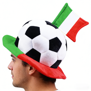 Gorro de Fútbol 3D con Bandera de Italia, Gorro de Fútbol 3D Personalizado con Bandera Nacional, Gorro de Terciopelo <span class=keywords><strong>para</strong></span> Fanáticos de la Copa Mundial de Fútbol <span class=keywords><strong>para</strong></span> Hombres y Mujeres - Product Image 1