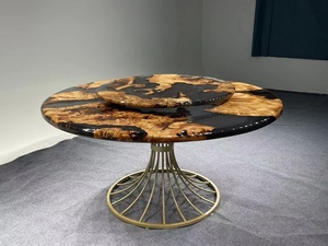 <span class=keywords><strong>Table</strong></span> à <span class=keywords><strong>manger</strong></span> en <span class=keywords><strong>bois</strong></span> de style personnalisé en résine époxy solide de rivière, ensemble de dalles de <span class=keywords><strong>bois</strong></span>, Tables à <span class=keywords><strong>manger</strong></span> - Product Image 4