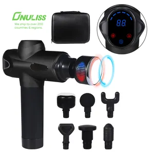 Heated Muscle Mini Gun Massage Deep Tissue Percussion Message Gun Electric Massager with Heat and Cold