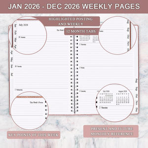 Vintage <b>Spiral</b> Bound A5 <b>Notebook</b> with Thickened Kraft Paper Customizable with Gold Foil Logo Printed Design Eco-Friendly - Product Image 2