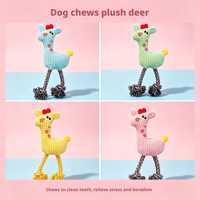 Jouet interactif pour chien en peluche résistant à l'usure, avec nœud en corde, pour nettoyer les dents, très populaire, pour chiens d'intérieur