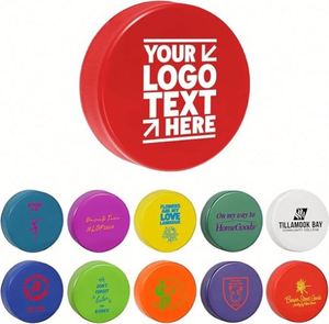 Balle anti-stress en mousse PU personnalisée avec logo, forme de puck de hockey, jouets anti-stress, cadeaux promotionnels publicitaires - Product Image 2