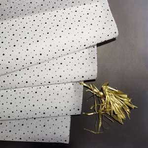 White Polka Dot <b>Tissue</b> <b>Paper</b> 17gsm Biodegradable Gift Wrap for Crafting and Packaging - Product Image 2