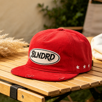 Casquettes de baseball vintage en cuir avec sangle, personnalisables en gros, OEM, effet vieilli, broderie, en velours côtelé, streetwear unisexe