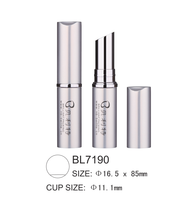 Tube à lèvres vide en aluminium personnalisé avec logo, modèle BL7190 de la marque BRILLIANT, capacité mini 3,2-3,5g, prix de gros