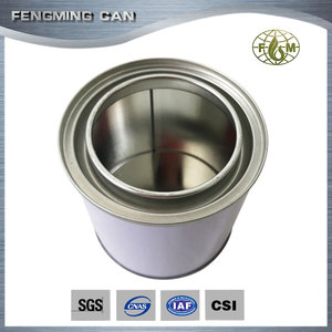 250ml rivestimento bianco personalizzato stampato vuoto barattoli di vernice vernice barattolo di latta - Product Image 3