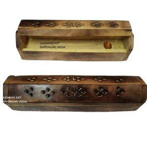 New Mango Wood Hand Carved Antique Colored <b>Incense</b> Sticks <b>Box</b> Burner Wholesale Supplier From India - Product Image 1