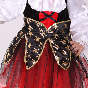 2025 Halloween Pirate Costumes Deluxe Mignon Enfant Garçon Fille <span class=keywords><strong>Carnaval</strong></span> Enfants Pirates les Caraïbes Costume Enfants Mascarade Robe - Product Image 4