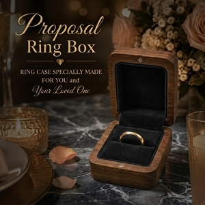 Jewelry <b>Box</b> Walnut Solid Wood Wedding <b>Ring</b> <b>Box</b> for Wedding on Diamond <b>Ring</b> Valentine's Day Gift Trinkets Storage Table - Product Image 4