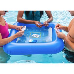 โต๊ะเกมไพ่แบบเป่าลมสำหรับสระว่ายน้ำ, ถาดโป๊กเกอร์ลอยน้ำสำหรับผู้ใหญ่, ของเล่นลอยน้ำสำหรับปาร์ตี้สระว่ายน้ำในฤดูร้อน - Product Image 5
