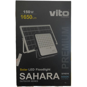 Reflector Solar LED Vito de 150W, 1650lm, Luz Fría 6000K, IP65, Iluminación para Jardín Exterior - Product Image 2