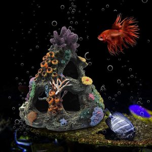 Decorazioni per Acquario in Resina, Roccia Corallina, Grotta, Ornamenti per Acquario, Casa per Pesci Betta per Riposare, Nascondersi, Giocare e Riprodursi - Product Image 6
