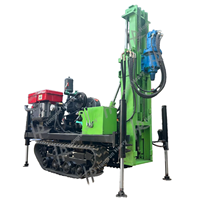 Foreuse de puits d'eau DTH montée sur remorque, machine de forage d'eau sur chenilles diesel pour l'irrigation agricole