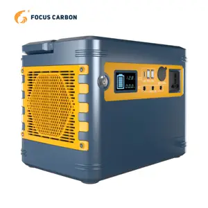 Fuoco carbonio portatile 12V 80Ah 1kwh LiFePO4 batteria banca di potere con 220V 1.1KW Inverter