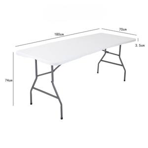 Wholesale Portable Outdoor <strong>Folding</strong> Table Foldable Restaurant Table 4/6/8foot White Plastic Tables and <strong>Chair</strong> Set for Events Party - Product Image 6