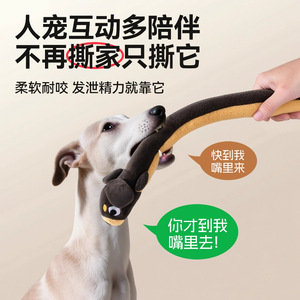 Jouet pour chien en peluche longue et moelleuse, couineur, anti-ennui, pour jeu en intérieur, jouet à mâcher pour chien Teckel - Product Image 3