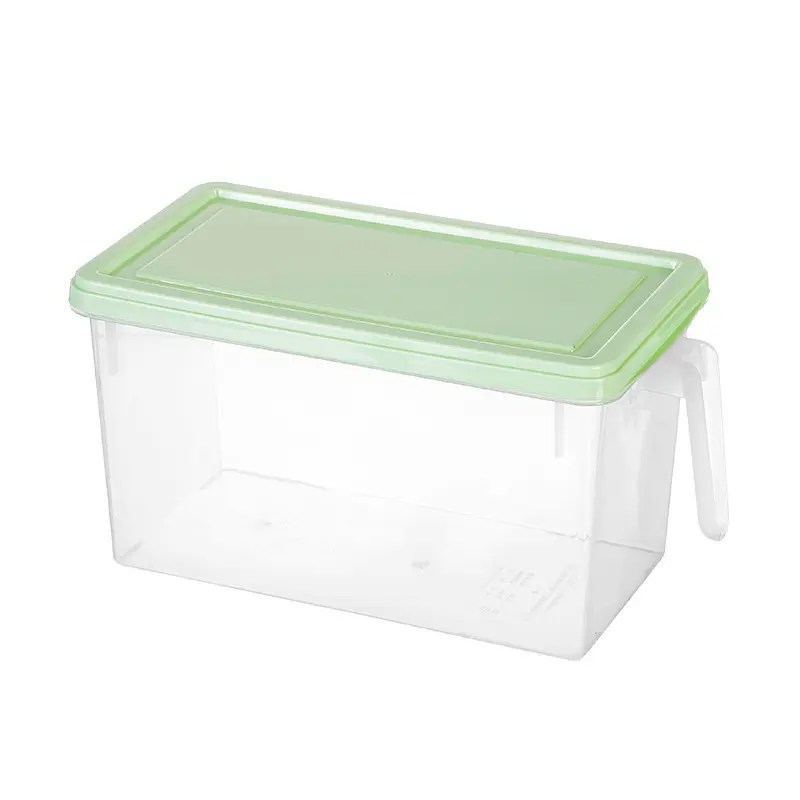 Home and kitchen use plastic dry food cereal and grain storage container bin box with handle and lid