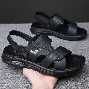 Sandalias Urbrn con tiras cruzadas para hombre, suela de goma con punta abierta, antideslizantes, para uso informal - Product Image 3