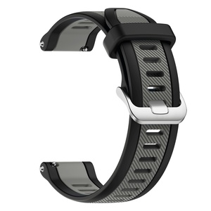 Bracelet en silicone texturé bicolore pour Garmin <span class=keywords><strong>Forerunner</strong></span> 165 <span class=keywords><strong>55</strong></span> 245 Vivoactive 5 3 20 22 mm, bracelet à libération rapide - Product Image 5