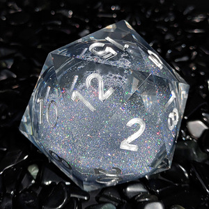 Ensemble de dés D20 à cœur liquide <span class=keywords><strong>super</strong></span> grand de 55 mm, dés polyédriques à <span class=keywords><strong>20</strong></span> faces en acrylique à bords pour les joueurs de DND - Product Image 6