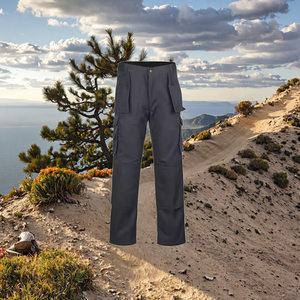 Pantalon de travail extérieur personnalisé pour homme, 100% coton, coupe droite, respirant, haute visibilité, réfléchissant, pour la construction - Product Image 2