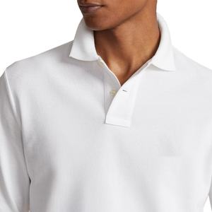 Camisa Polo de Manga Larga para Hombre, Estilo Vintage, Casual, Corte Ajustado, 100% Algodón, Cuello Acanalado, Lisa, al por Mayor - Product Image 3