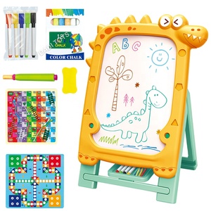 <strong>Dinosaur</strong> Multi-Functional Adjustable Cartoon Wipe-Writing Board for Kids, Plastic <strong>Painting</strong> Educational Children'S Drawing Board - Product Image 3