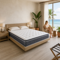 Matelas de lit d'hôtel 5 étoiles de luxe hypoallergénique, taille simple, ressorts ensachés individuellement, latex, convertible, pour chambre à coucher