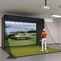 Filets de simulateur de golf très demandés 10 x 8 pieds avec écran d'affichage HD résistant aux impacts pour la pratique du golf en intérieur et en extérieur