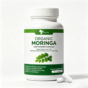 Suplemento de cápsulas de Moringa de marca privada OEM, orgánico, para apoyo en la desintoxicación y bebidas energéticas. - Product Image 1