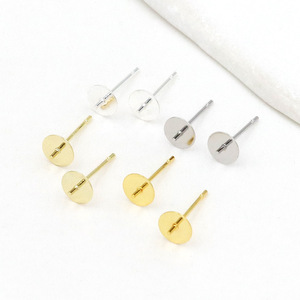 Pendientes en forma de cruz, chapados en oro de 18 quilates, redondos, para la fabricación de pendientes, accesorios de joyería - Product Image 2