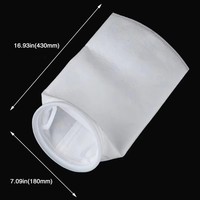 Sac filtrant en feutre de polypropylène pour eau industrielle et filtration chimique, 7,09*16,93 pouces, avec collier en plastique